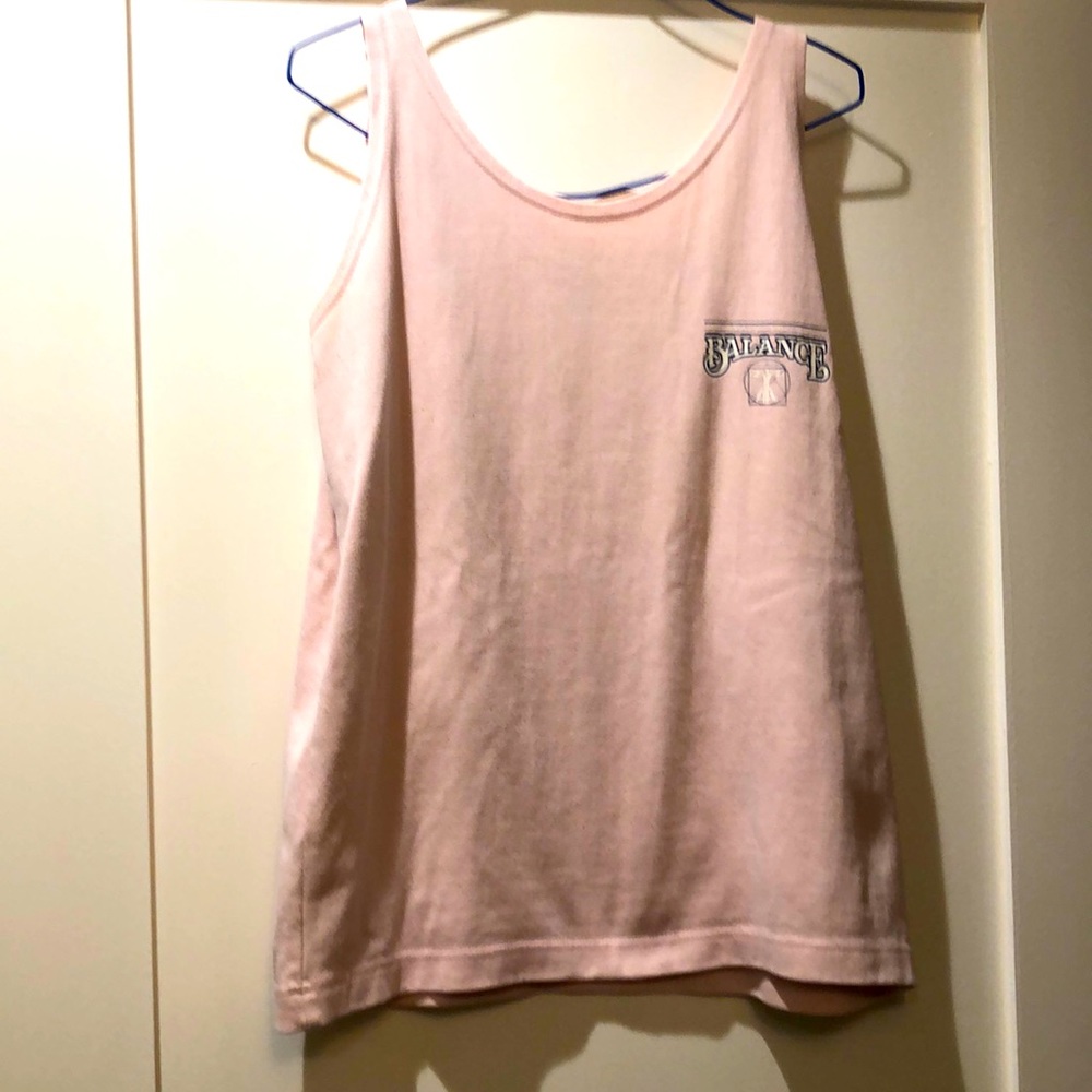Balance, made in Canada, soft pink sleeveless top. Size M
